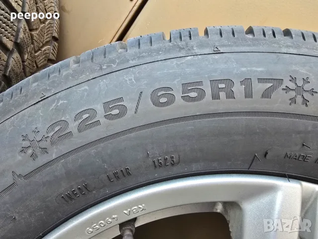 Алуминиеви джанти 5x114,3 с зимни гуми Дънлоп 225/65/17 Honda CR-V, снимка 8 - Гуми и джанти - 55988739