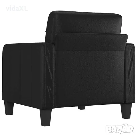 vidaXL Кресло, черно, 60 см, изкуствена кожа, снимка 5 - Дивани и мека мебел - 56147309