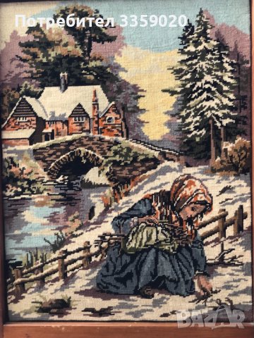 продавам гоблен на около 100 години, снимка 3 - Антикварни и старинни предмети - 40669211