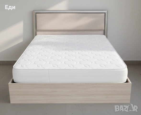 Трикрилен гардероб и легло с ортопедичен матрак