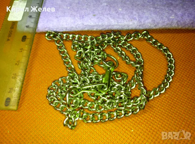 ДЪЛГА ЗДРАВА ЗЛАТИСТА ВЕРИЖКА СИНДЖИР от БЛАГОРОДНА СТОМАНА КЛАСИЧЕСКА ПЛЕТКА 20378, снимка 3 - Колиета, медальони, синджири - 47336443