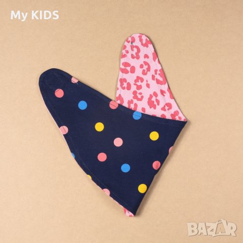 бебешки шал бандана органичен памук / лигавник / двулицев
