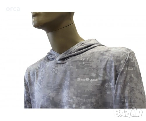 Слънцезащитна блуза SeaBuzz Digital с качулка UPF50+ UV, снимка 3 - Екипировка - 53593848
