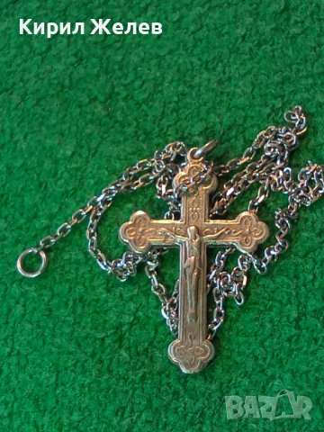 ФИНО СРЕБЪРНО РАЗПЯТИЕ КРЪСТ СРЕБРО 900 и СРЕБЪРНА СЪЩО ВИСОКА ПРОБА ВЕРИЖКА 6710, снимка 2 - Колиета, медальони, синджири - 30294579