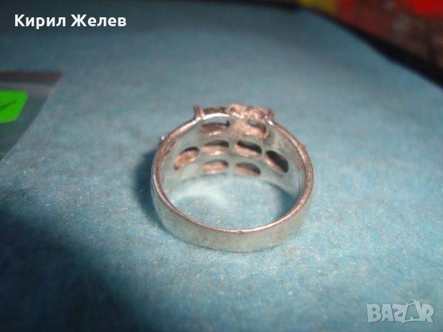 СРЕБЪРЕН МОДЕН ПРЪСТЕН РОДИРАНО СРЕБРО 925 с ФАСЕТИРАНИ ЦИРКОНИ 25851, снимка 11 - Пръстени - 35826201
