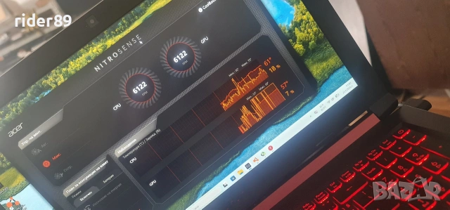 Acer nitro 5 / i7 8750h / gtx1050ti 4gb, снимка 4 - Лаптопи за игри - 53200027