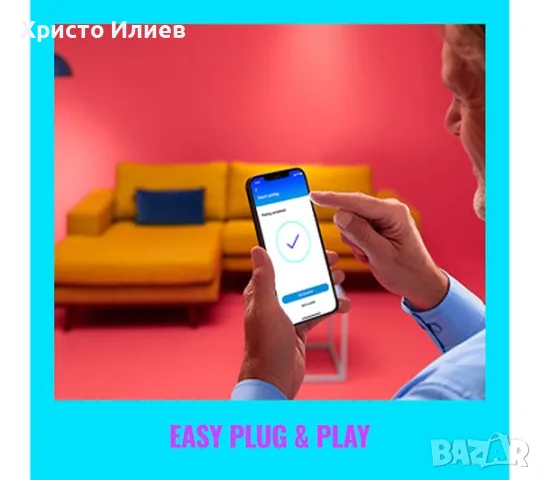 LED настолна смарт лампа Wiz Hero full color RGB WiFi осветление 2200-6500K димируема, снимка 7 - Настолни лампи - 56093298