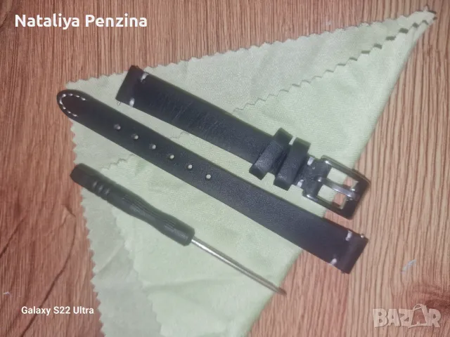 Кожана каишка за часовник, смарт часовник 12мм, снимка 2 - Мъжки - 48672948