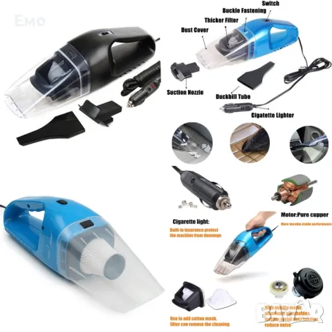 Портативна прахосмукачка за сухо и мокро почистване