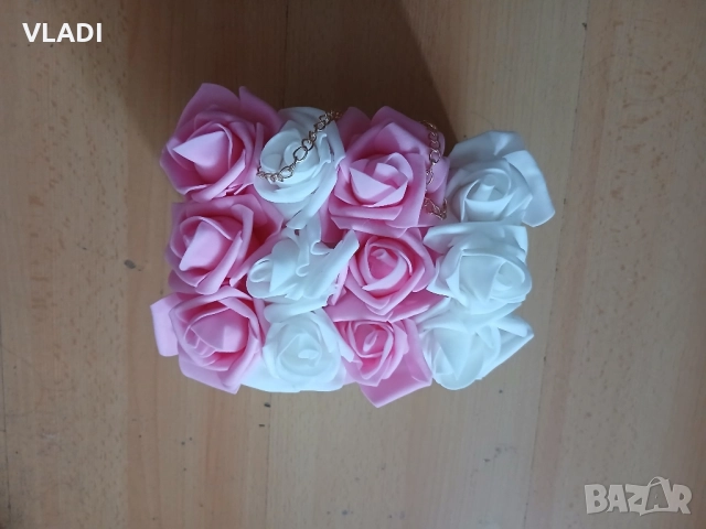 Ръчно изработени сатенени рози, снимка 3 - Ръчно изработени сувенири - 45891917