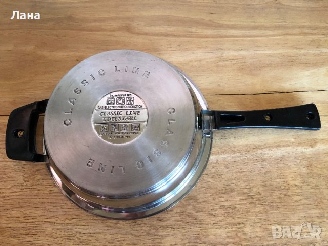 английски Тиган от неръждаема стомана със слоесто дъно и други, снимка 4 - Прибори за хранене, готвене и сервиране - 41778884