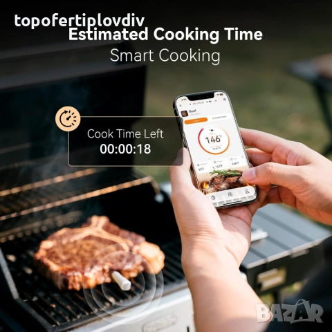 Термометър за грил/фурна/месо Inkbird INT-11S-B, Гаранция, снимка 8 - Скари - 53646534