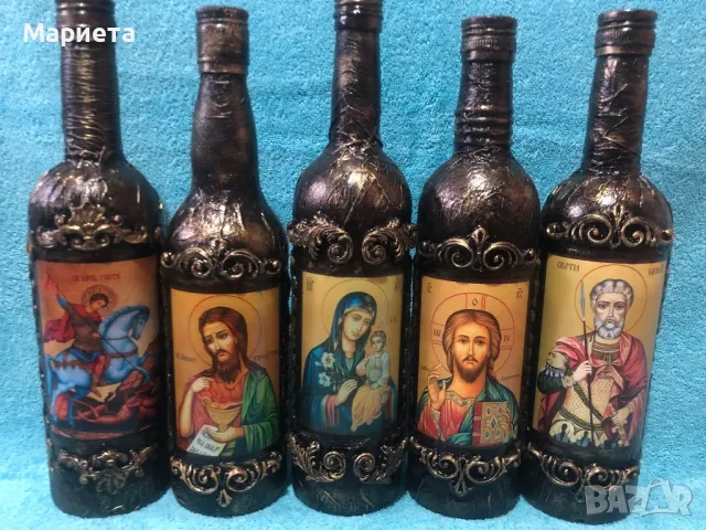 Декорирани бутилки, снимка 4 - Декорация за дома - 49032278