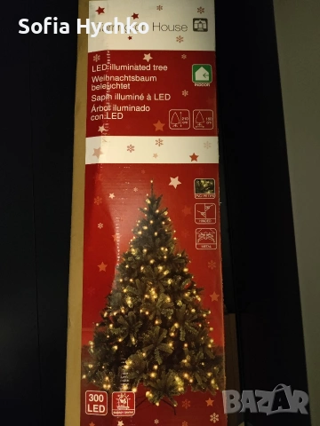 Изкуствена коледна елха 210 см – като нова, много гъста!“, снимка 2 - Декорация за дома - 53638507