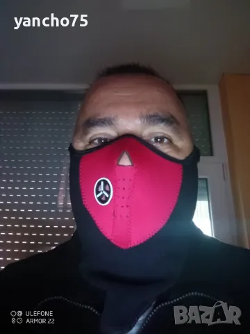зимна маска за лице/ полар и неопрен/, снимка 3 - Екипировка - 47753396