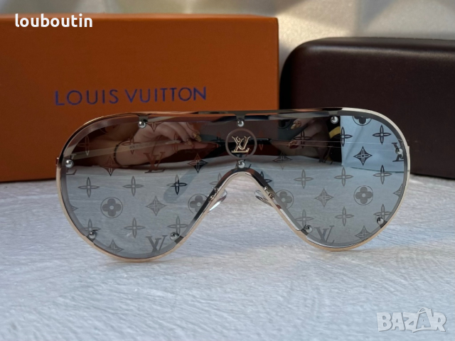 Louis Vuitton 2023 висок клас мъжки слънчеви очила маска, снимка 6 - Слънчеви и диоптрични очила - 44827350