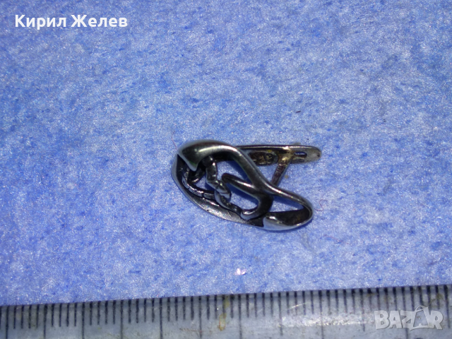 ДВЕ СЪРЦА в ЕДНО Ажурна СРЕБЪРНА ОБЕЦА СРЕБРО 925 АНГЛИЯ с БЯЛА ПОЗЛАТА 43316, снимка 10 - Обеци - 44692758