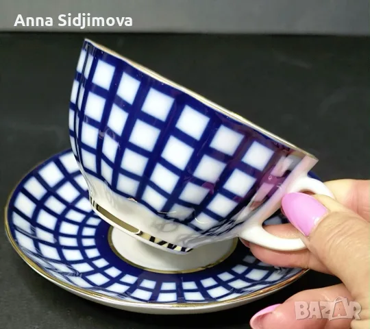 Руски порцелан ЛФЗ сет за чай , снимка 4 - Чаши - 55931430