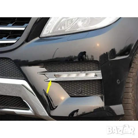 Решетка с лайстна дневни светлини Mercedes ML 166 (11/15г.) AMG, снимка 2 - Части - 48747702