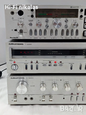  Hi-Fi сет FM тунер радио стерео касетъчен дек стерео пред усилвател GRUNDIG T 5000 CF 5500 XV 5000, снимка 2 - Ресийвъри, усилватели, смесителни пултове - 51049020