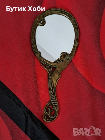 Старинно бронзово огледало, снимка 2 - Антикварни и старинни предмети - 40933226