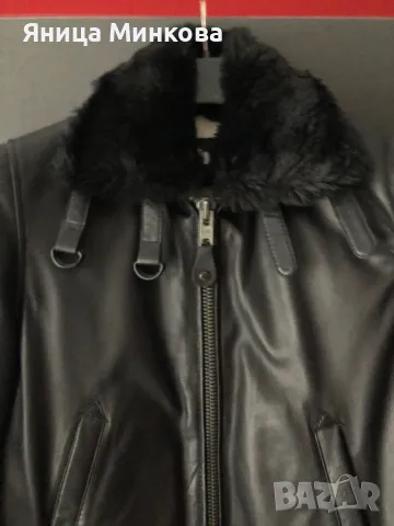 Дамско зимно яке, естествена кожа Schott, снимка 4 - Якета - 48294826