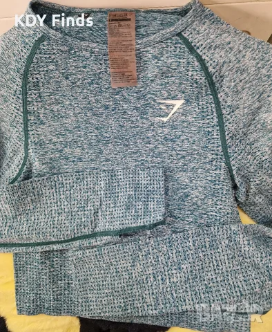 Gymshark кроп топ дамско S, снимка 5 - Спортни екипи - 56114736