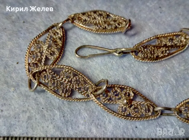 СТАРИННА ФИЛИГРАННА СРЕБЪРНА ГРИВНА СРЕБРО ВИСОКА ПРОБА РЪЧНА МАЙСТОРСКА ФИНА ИЗРАБОТКА 49299, снимка 4 - Антикварни и старинни предмети - 48467990