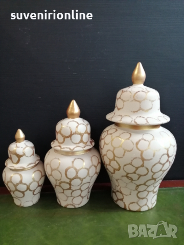 Тройка декоративни вази , снимка 4 - Вази - 36151166