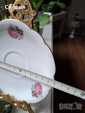 Красив комплект от чаши с чинийки , снимка 4 - Чаши - 53426484