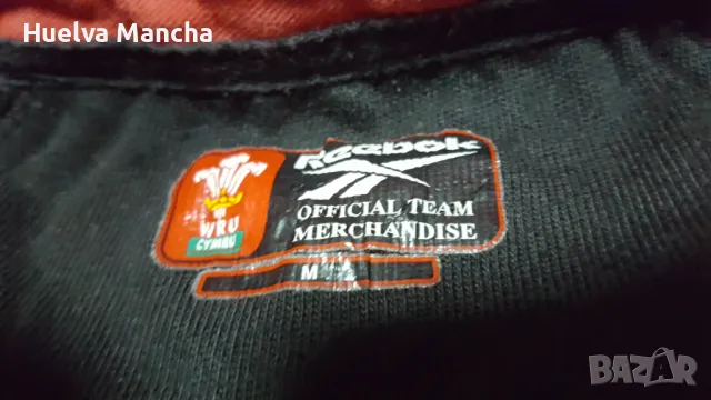 Vintage Reebok WRU Cymru Wales Black Cotton Long Sleeve Rugby, снимка 10 - Спортни дрехи, екипи - 49336468