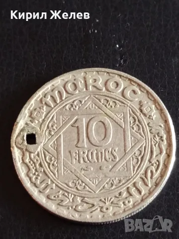 Две монети 10 халала 1987г. Саудитска Арабия - 10 франка Мароко за КОЛЕКЦИЯ 41206, снимка 4 - Нумизматика и бонистика - 48859240