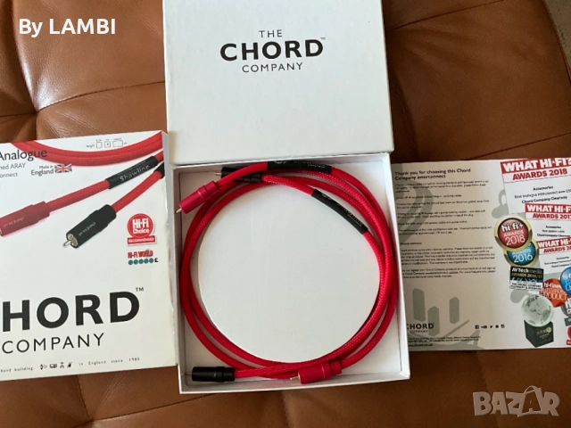 The Chord Company Shawline Tuned ARAY Analog RCA 1m., снимка 5 - Други - 56270955