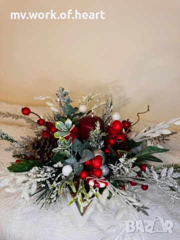 Коледен свещник , снимка 2 - Коледни подаръци - 52372771