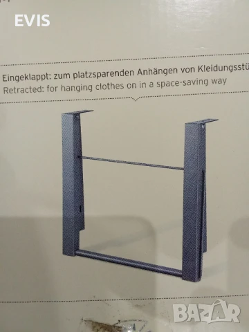 Сгъваема метална закачалка / етажерка Tchibo –за гардероб  
, снимка 5 - Други стоки за дома - 50809707