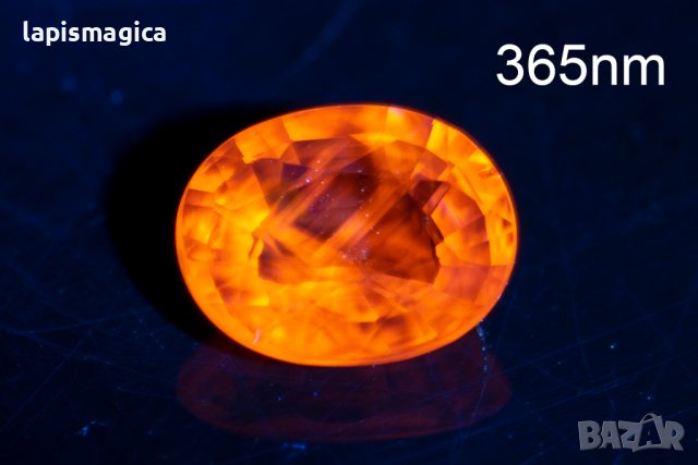 Бледожълт сапфир 0.60ct VS овална шлифовка Цейлон оранжева флуоресценция, снимка 2 - Други - 40567220
