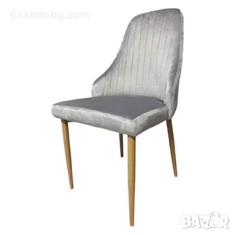 Елегантен стол Елина - сив - до 150кг., снимка 2 - Столове - 52253122