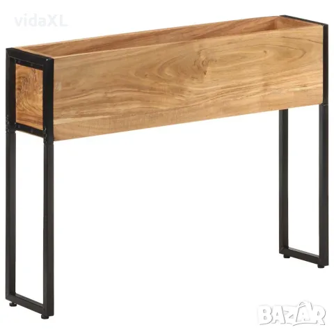 vidaXL Плантер, 90x20x68 см, акациево дърво масив, снимка 6 - Саксии и кашпи - 56146680