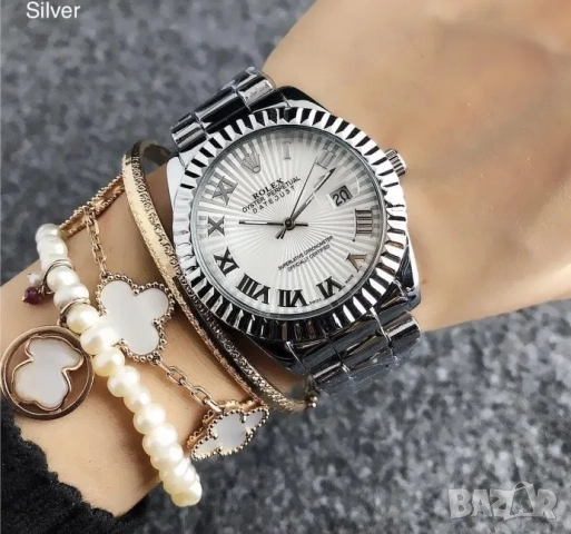Луксозен дамски ръчен часовник Rolex, стилен Ролекс, снимка 2 - Дамски - 52221483