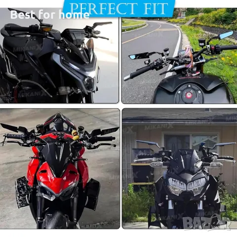 Комплект огледала за мотор, АТВ, велосипед от Generic, снимка 4 - Аксесоари и консумативи - 50173338