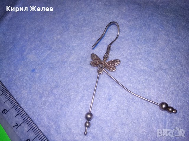 НЕЖНА СРЕБЪРНА ПЕПЕРУДКА АРТ ОБЕЦА СРЕБРО 925 с ЦВЕТЕН ЕМАЙЛ 34611, снимка 10 - Обеци - 39666567