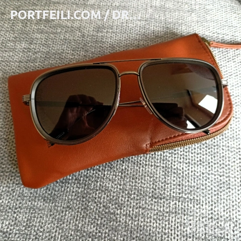 Мъжки слънчеви очила на Ermenegildo Zegna, made in Italy, черен авиатор