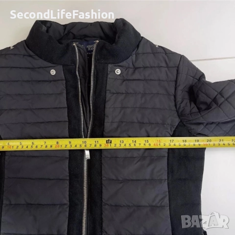Дамско яке Armani Jeans AJ с двойна подплата, размер L 44, черно., снимка 5 - Якета - 52461321