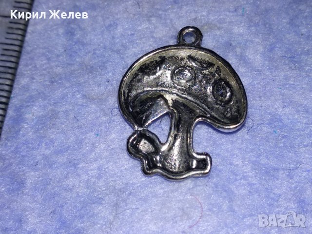 ФИГУРАЛЕН СРЕБЪРЕН с БЯЛА ПОЗЛАТА АРТ МЕДАЛЬОН - ГЪБКА 37419, снимка 9 - Колиета, медальони, синджири - 40933398