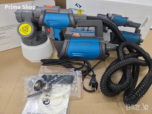 Електрически пистолет за боядисване Tilswall Shark 800W, 120 DIN-s, ергономичен дизайн, 1300мл, снимка 12 - Други инструменти - 55838944