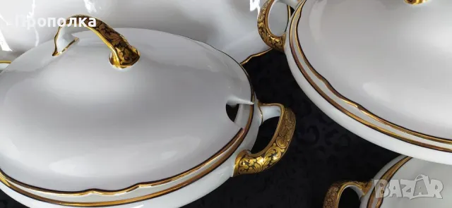  Луксозен, най-висок клас порцеланов сервиз K&A за 11 души, снимка 7 - Сервизи - 49265797