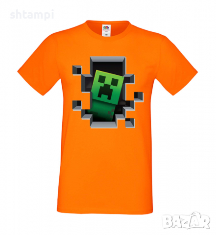 Мъжка тениска Creeper Face 4,Minecraft,Игра,Забавление,подарък,Изненада,Рожден Ден., снимка 12 - Тениски - 36492807