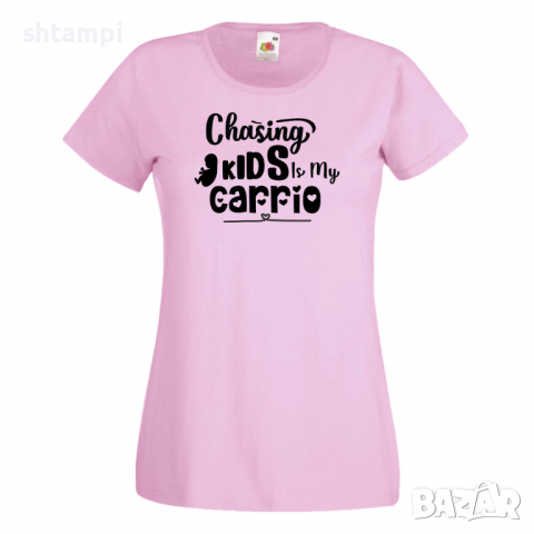Дамска тениска Chasing Kids Is My Cardio,Празник на Майката,Подарък,Изненада,Рожден Ден, снимка 8 - Тениски - 36293135