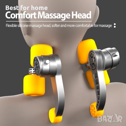 generic Масажор за врата и гърба с топлина – 5D Шиацу, снимка 7 - Масажори - 50755173