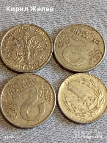 Четири минети Дойче марки,злоти ГДР, ПОЛША за КОЛЕКЦИОНЕРИ 19135